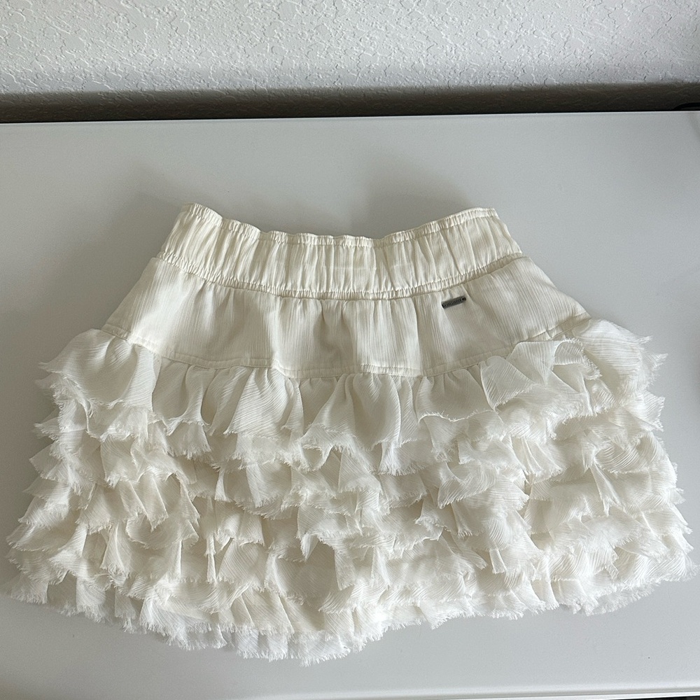 Hollister Vintage Y2K Off-White Ruffled Mini Skirt